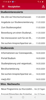 Uni Mainz android App screenshot 1