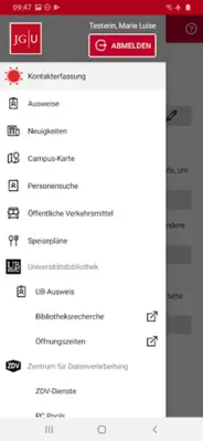 Uni Mainz android App screenshot 3